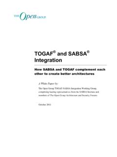 TOGAF and SABSA Integration - delegata.com