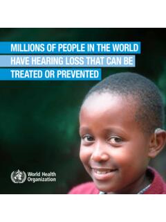 Millions of people in the world have hearing loss that can ...