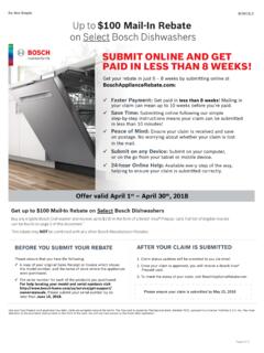 Bosch Dishwashers Up To 00 Mail-In Rebate