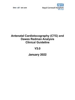 Antenatal Cardiotocography (CTG) and Dawes Redman …