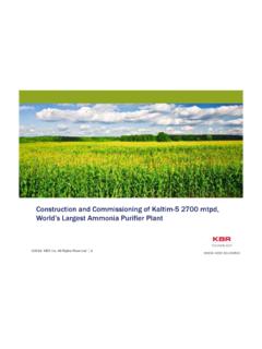 Construction and Commissioning of Kaltim--5 2700 5 2700 ...