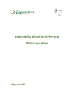 Sustainability-Linked ond Principles Related questions