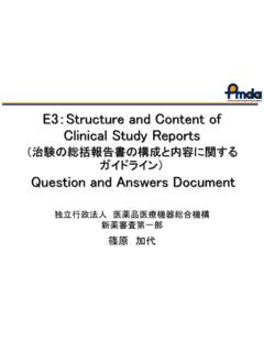 E3 Structure and Content of Clinical Study Reports