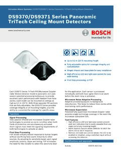 DS9370/DS9371 Series Panoramic TriTech Ceiling Mount …