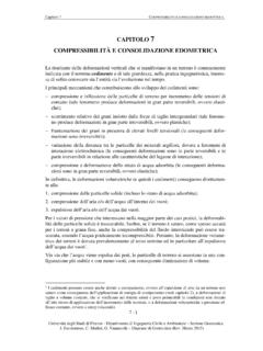 CAPITOLO 7 COMPRESSIBILIT&#192; E CONSOLIDAZIONE …