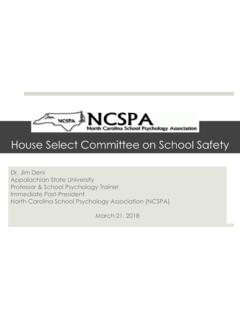 House Select Committee on School Safety - ncleg.net