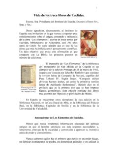 Vida de los trece libros de Euclides - rac.es