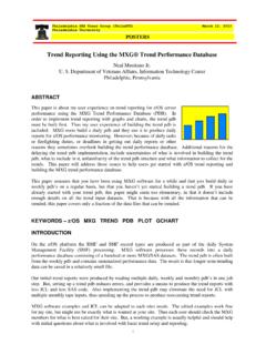 Trend Reporting Using The MXG&#174; Trend Performance Database
