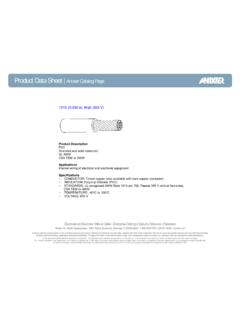 Product Data Sheet | Anixter Catalog Page