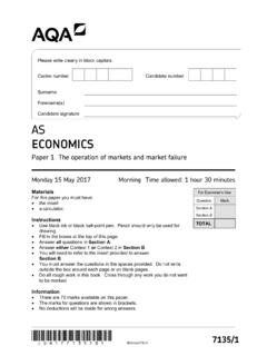 AS Economics Question paper Paper 1 June 2017