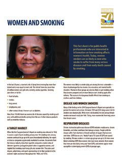 Women and Smoking - Centers for Disease Control and …