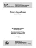 Refinery Process Design - iitg.ac.in