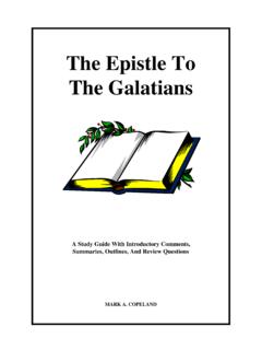 The Epistle To The Galatians - Executable Outlines