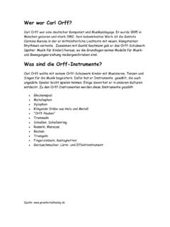 Wer war Carl Orff? Was sind die Orff-Instrumente? - Bremen
