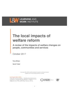 The local impacts of welfare reform