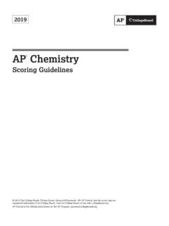 AP Chemistry Scoring Guidelines from the 2019 Exam ...