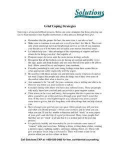 Grief Coping Strategies - Solutions EAP
