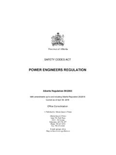 SAFETY CODES ACT - Alberta