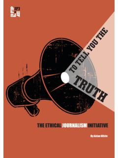 e U TH T ell yo T o - Ethical Journalism Initiative