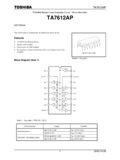 TOSHIBA Bipolar Linear Integrated Circuit Silicon ...