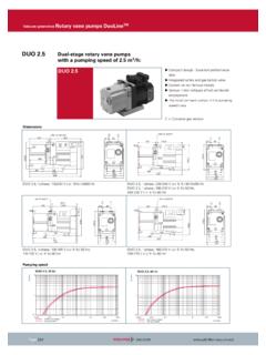 DUO 2.5 Dual-stage rotary vane pumps - hakuto …