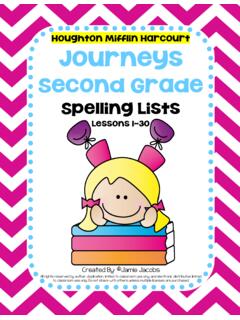 Journeys Spelling Lists 2nd Grade - Maywood Public Schools