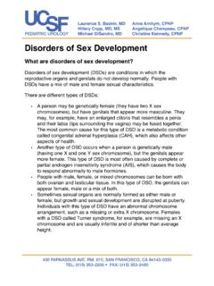 Disorders of Sex Development - UCSF Department of Urology