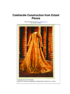 Cotehardie Construction from Extant Pieces - Chesholme