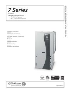7 Series 700A11 Installation Manual - WaterFurnace