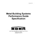 Performance Guide Specifications for Metal …