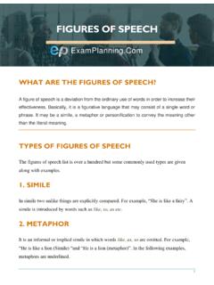 WHAT ARE THE FIGURES OF SPEECH? - ExamPlanning