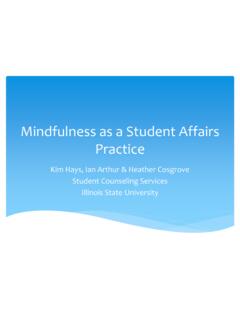 Mindfulness as a Student Affairs Practice