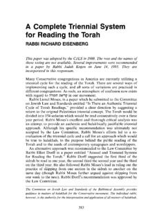 A Complete Triennial System for Reading the Torah