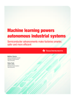 Machine Learning Powers Autonomous Industrial Systems