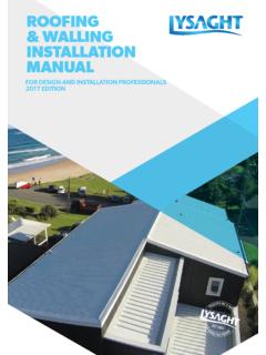 ROOFING &amp; WALLING INSTALLATION MANUAL - …