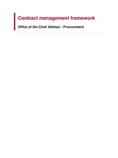One Government Contract Management Framework