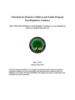 Education for Homeless Children and Youths Programs …