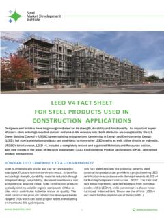 LEED V4 FACT SHEET FOR STEEL PRODUCTS ... - …