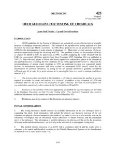 OECD GUIDELINE FOR TESTING OF CHEMICALS