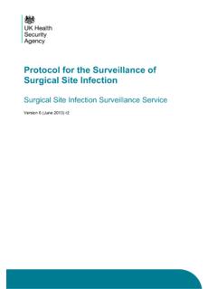 Protocol for surveillance of surgical site infection