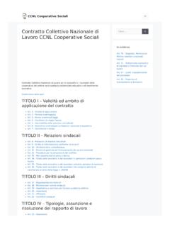 CCNL Cooperative Sociali