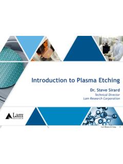 Introduction to Plasma Etching Lecture