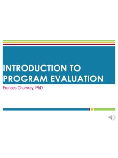 Introduction to program evaluation - UWG