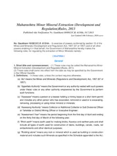 Maharashtra Minor Mineral Extraction (Development and ...