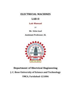 ELECTRICIAL MACHINES LAB-II