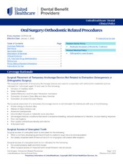 Oral Surgery: Orthodontic Related Procedures