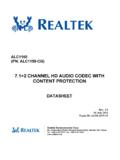 7.1+2 CHANNEL HD AUDIO CODEC WITH CONTENT PROTECTION