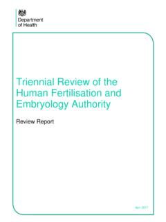 Triennial Review of the Human Fertilisation and Embryology ...