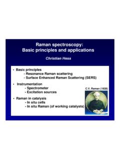 Raman spectroscopy: Basic principles and …