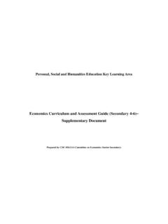 Economics Curriculum and Assessment Guide (Secondary 4-6 ...